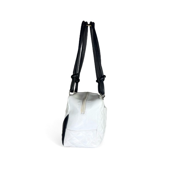 CHANEL Cambon Line White/Black CC Logo Leather Shoulder Bag - Picture 5 of 14